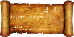Lajkó Alexia névjegykártya